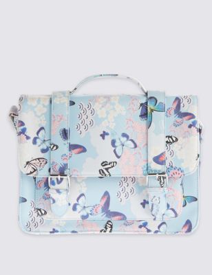 Kids&rsquo; Butterfly Print Satchel Bag